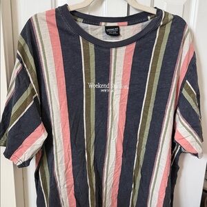Cotton On Multicolor Striped Short Sleeve Tee